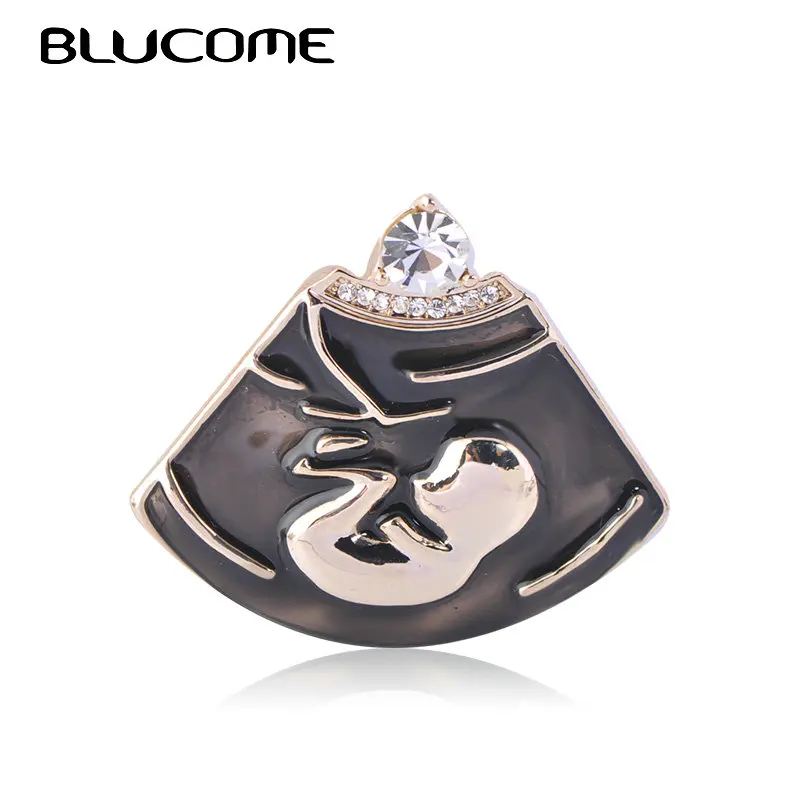 Эмаль Blucome плода Цветная брошь в форме УЗИ шпильки золотистого цвета для