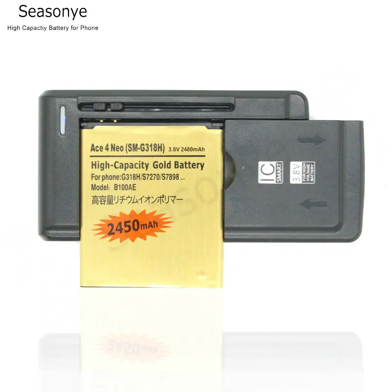 2450 мАч B100AE EB BG313BBE Золотой сменный аккумулятор + универсальное зарядное