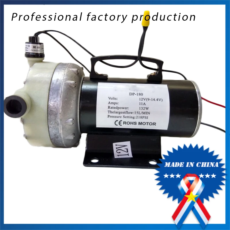 

12V48V flat five-cylinder high-pressure diaphragm pump 15kg DP180 electric car washing pump spray pump flow 15L