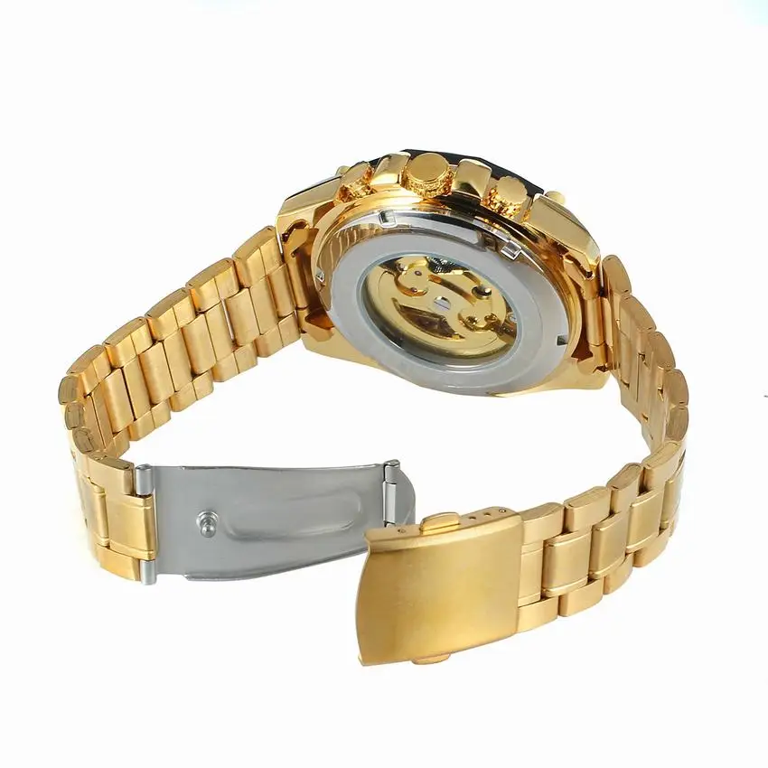 Forsining Роскошные брендовые Стильные Классические Для мужчин черный Watch Automatic