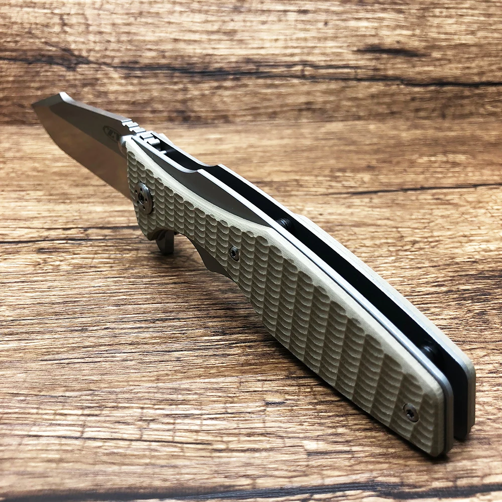 ZT0606 тактический складной нож 8cr13mov лезвие G10 деревянная ручка походные карманные ножи для выживания шарикоподшипник Флиппер Открытый Инструменты
