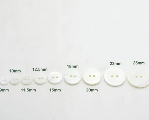 

Natural White mother pearl shell button 2 holes flat shirt button,50pics/lot