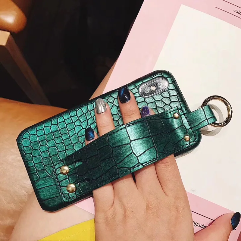 Модный чехол для телефона с крокодиловым узором iphone XS Max/XS 6/6S 7/8 7/8Plus Твердый