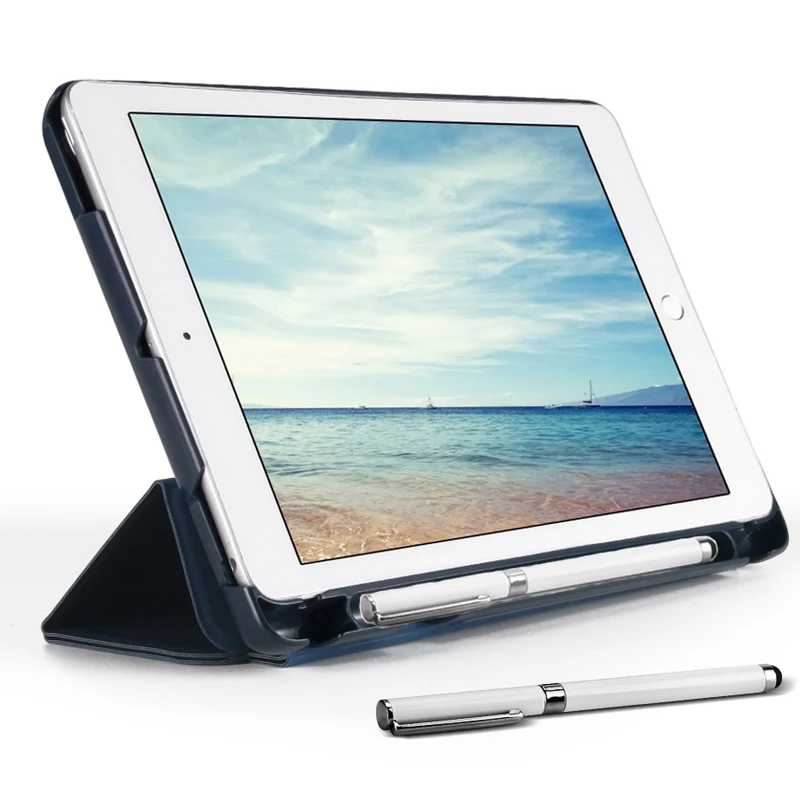 Чехол для Apple ipad 9 7 2017 2018 с держателем карандашом чехол iPad 5 6 Air 1 2 Новый планшета USB