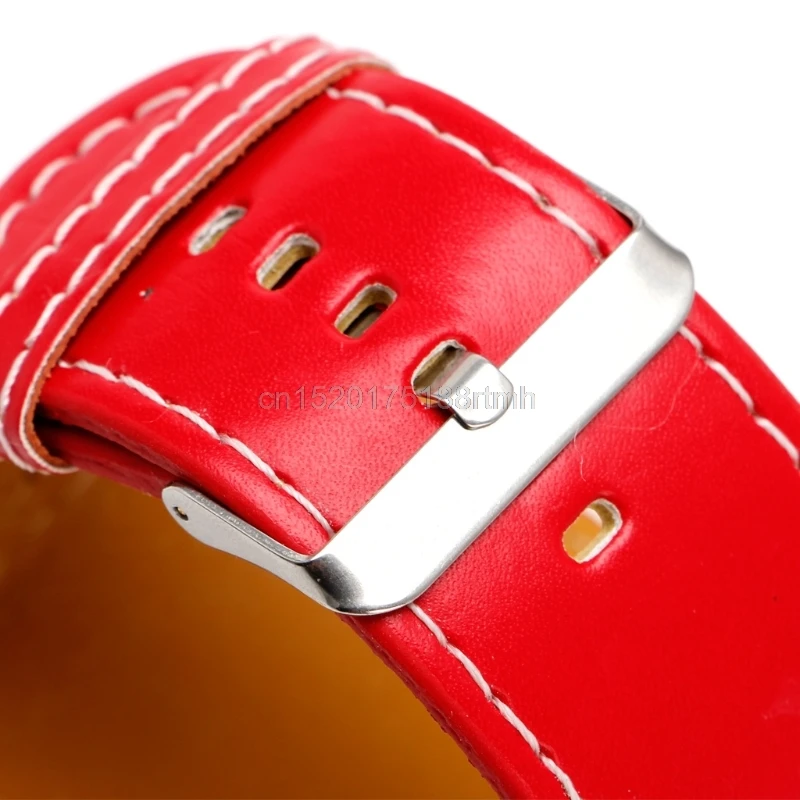 

New Fashion Men Women Leather Band Square Dial Quartz Watches Wrist Watch