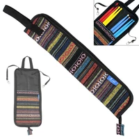 portable folk style knitted drum stick gig bag waterproof drumsticks storage case holder percussion instruments accessories