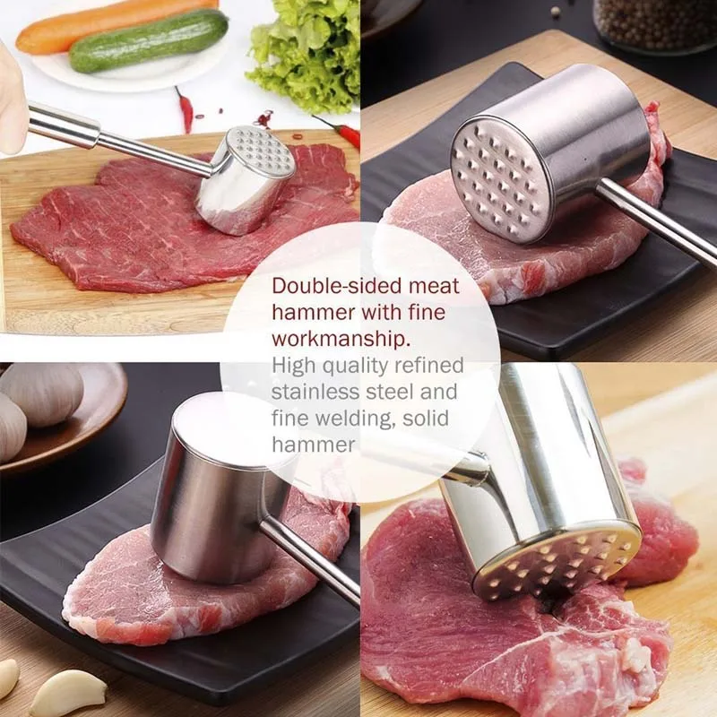 Двусторонняя Мясо Tenderizer Сердцеед Картофель Кухня инструмент Нержавеющая сталь