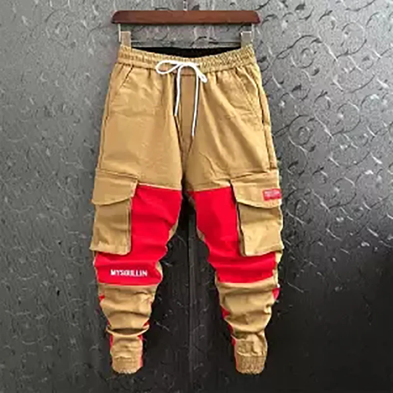 Хлопковые льняные широкие брюки для мужчин штаны-шаровары бега в стиле хип-хоп