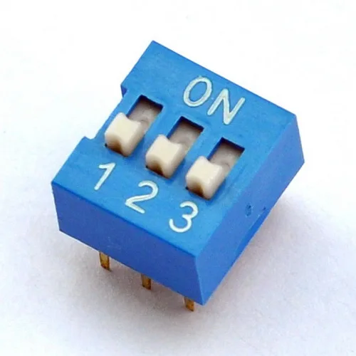 

( 10 pcs/lot ) 3 Way DIP Switch, 3 Position 6 pin PCB Mountable