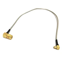 sma male right angle to mcx ra 90 degree rf semi flexible cable adapter rg405 086 20cm 8inch
