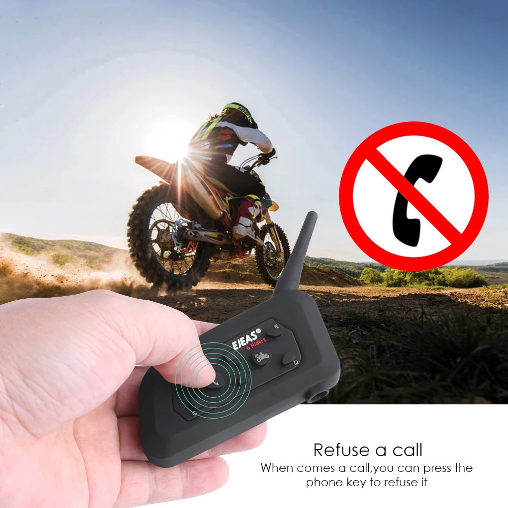 V6 Интерком мотоциклетный Bluetooth шлем гарнитуры 850 мАч микрофон MP3 1200 м интерфон для