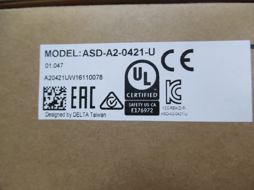 ASD-A2-0421-U + ECMA-C10604RS Delta Серводвигатель AC220V и серводвигатель 400W 0.4KW новые