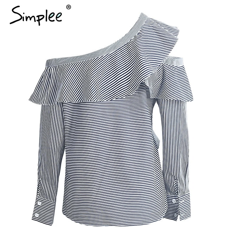 Женская блузка Simplee с открытым плечом женские топы 2019 летние блузки и рубашки
