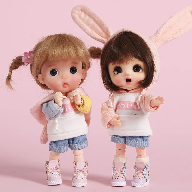Прекрасный свитер с капюшоном Ob11 1/12 топ для куклы Obitsu11 одежда (подходит BJD12 Cu поче