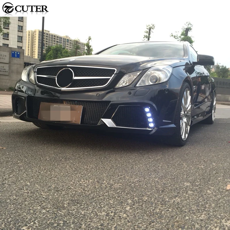 W207 WD style car Body Kit FRP передний бампер задний боковая юбка боковые крылья для Mercedes Bens E