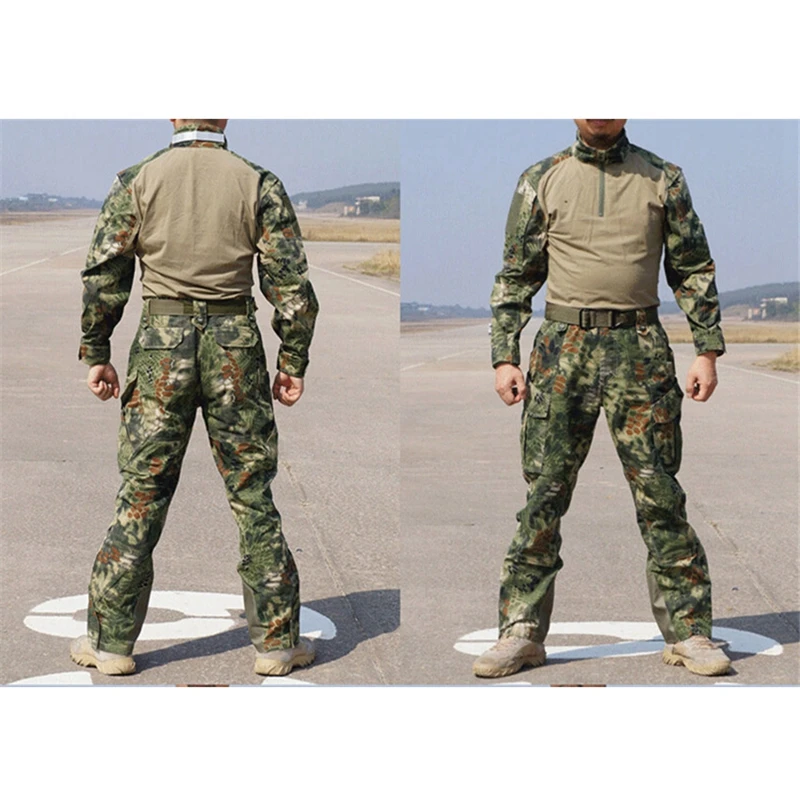 Tactical Army Military Cargo Pants&ampShirt Camouflage Waterproof Airsoft Paintball BDU Uniform Combat US Men Clothing Sets | Спорт и