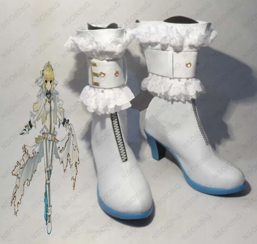 New Fate Extra FateExtra CCC Saber Bride ver Cosplay Shoes patry Boots Tailor Made | Тематическая одежда и униформа