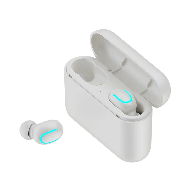 Binaural White ASKMEER TWS Bluetooth 5,0, наушники, мини, настоящие, беспроводные, 3D стерео наушники с микрофоном, свободные руки, спортивные наушники, авто сопряжение, гарнитура - Цвет: Binaural White