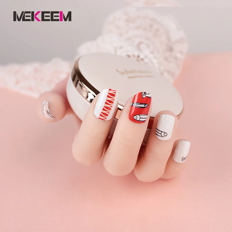 Mekeem 12 шт./компл. Новая мода ногтей Стикеры/наклейка для дизайн Маникюр наклейки |