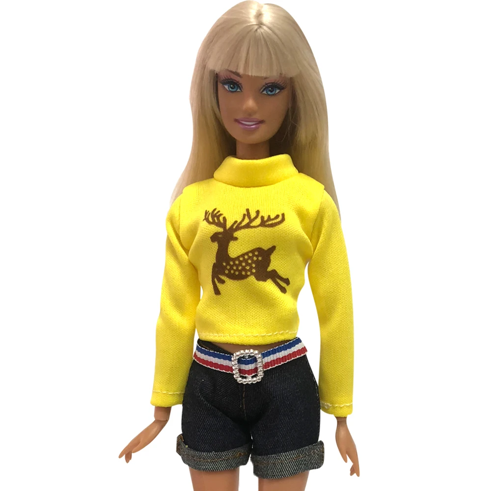 NK 3 шт./компл. Прекрасная Одежда для кукол платье модная юбка отдыха вечернее