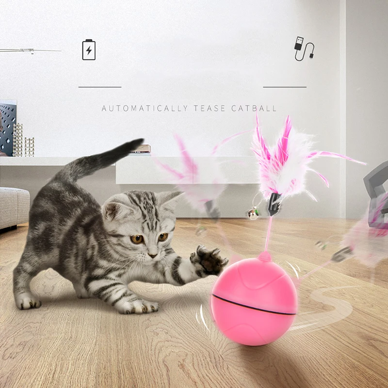 @ HE кошачий шар светодиодный лазерный красный свет USB Автоматический катящийся