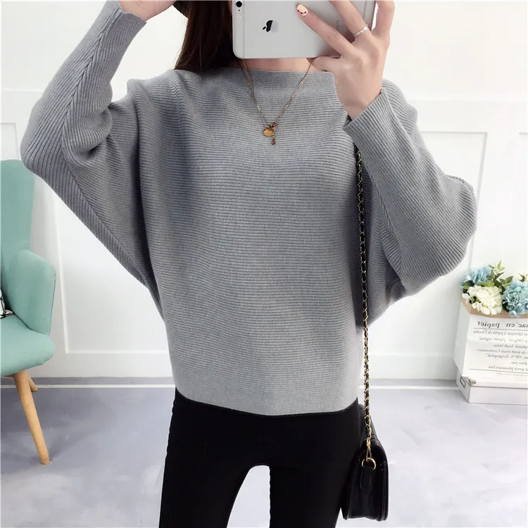 2018 Fashion Women Knit Black Pullover Sweaters Autumn Ladies Loose Striped Knitwear Yellow Elegant Cotton Female Casual Pull | Женская