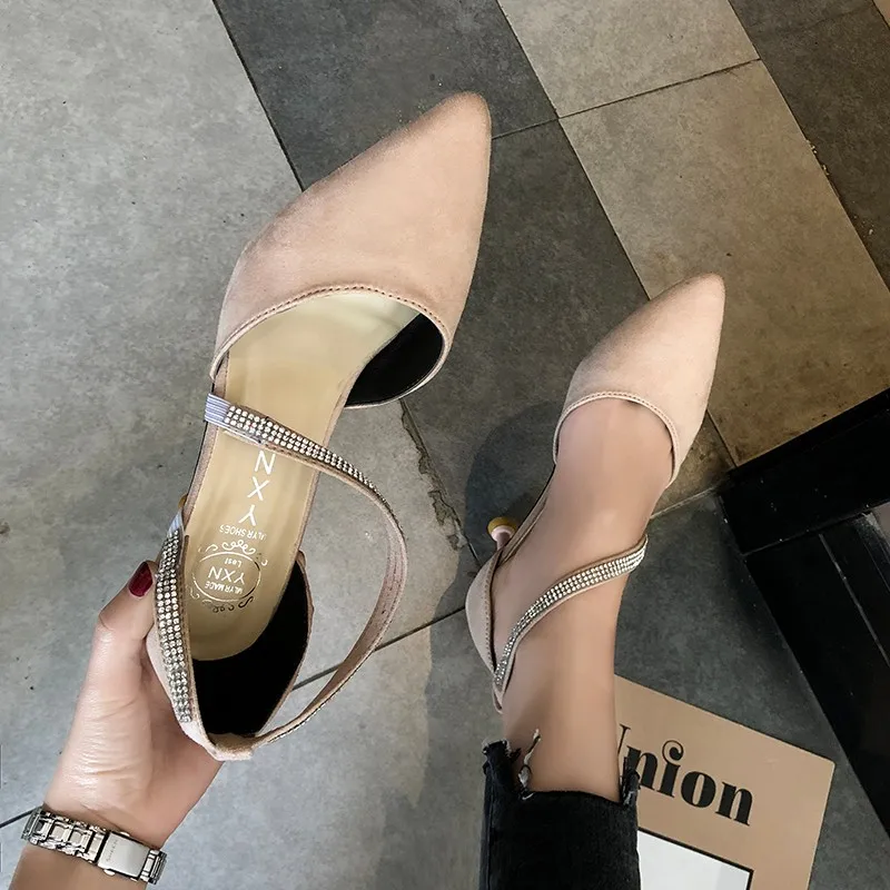 

Женские Классические сандалии на высоком каблуке, летняя обувь на ремешках, 2019