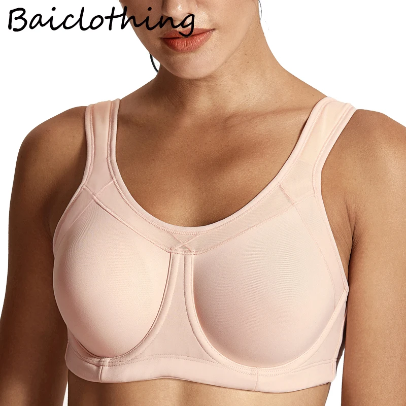 

Women's Full Coverage High Impact Underwire Bounce Control Workout Active Bra 32 34 36 38 40 42 B C D DD E