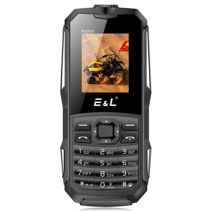 EL K6900 мобильный телефон Quad Band разблокировать 1 77 дюймов IP68 Водонепроницаемый 2000