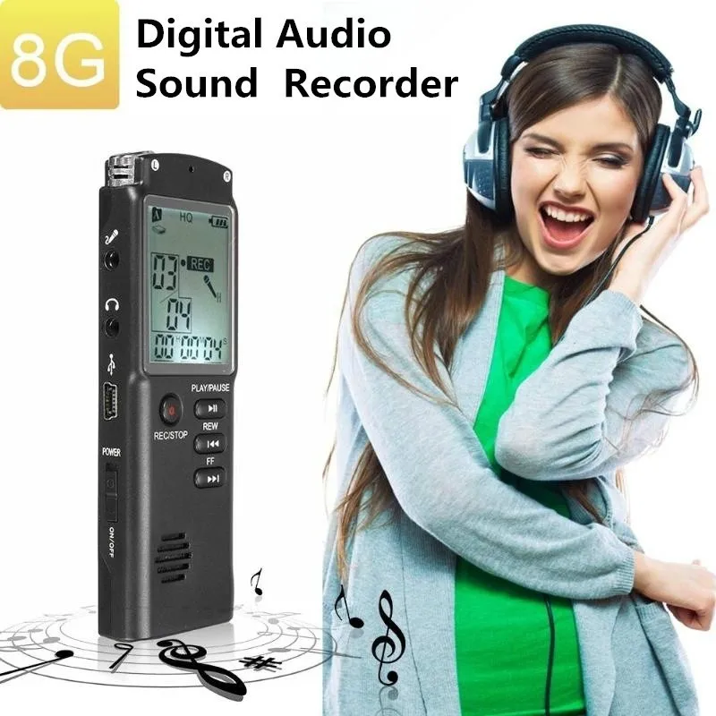 8 ГБ/16 ГБ/32 ГБ MP3 плеер перезаряжаемая записывающая ручка цифровой Аудио Диктофон