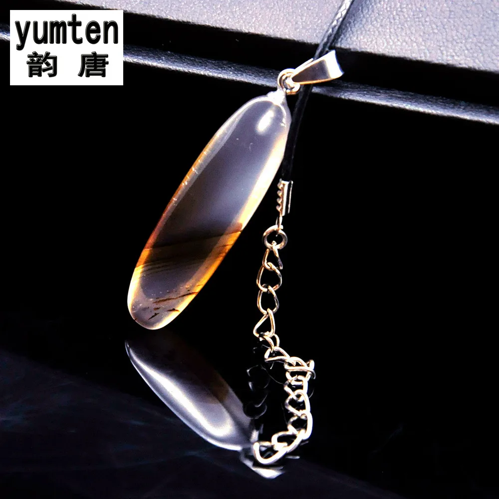 Yumten Nature Gemstone Marine Chalcedony Pingentes Pendentif Erkek Kolye Charms Necklaces Pendants Sieraden Kettingen New 2017 | Украшения