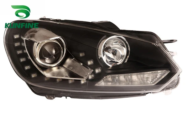 

Pair of Car Headlight Assembly For VW GOLF6 2008 Tuning Headlight Lamp Parts with Bi-xenon Project Lens Daytime Running light