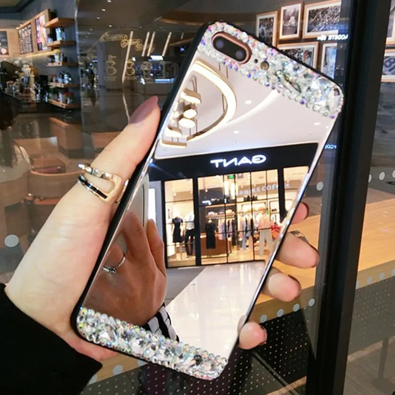 Зеркальный чехол сделай сам для Huawei honor 20 10 lite 8x 8c 8a 8s p20 p smart plus 2019 nova 3i 5I iphone X XS MAX 7