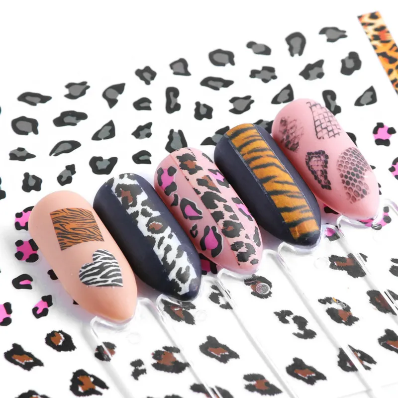 Nail Sticker Leopard Tiger Pattern European and American Style Adhesive DIY | Красота и здоровье