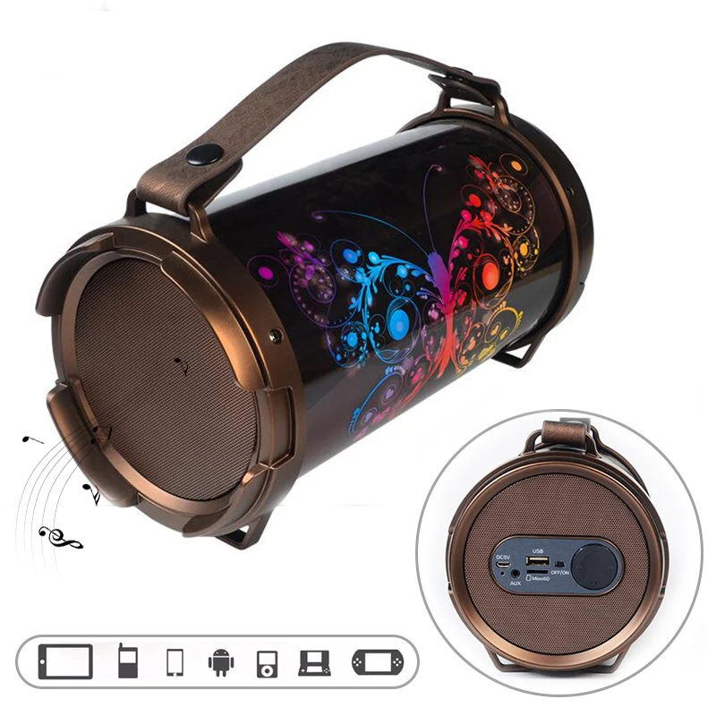 Outdoor Sport Super Bass Wireless Bluetooth Speaker Portable Subwoofer Hifi System Music Surround Carving |