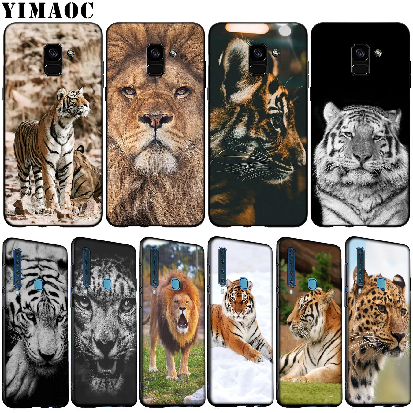 YIMAOC черный тигр лев леопард мягкий чехол для телефона Samsung Galaxy A6 A9 A8 A7 2018 A3 A5 2016 2017