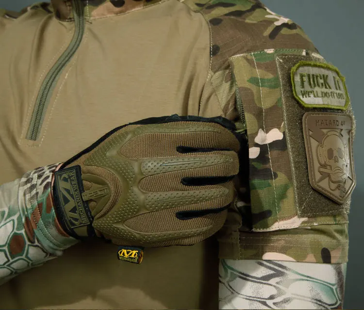 Мужские камуфляжные футболки армейские тактические военные мужские с длинным