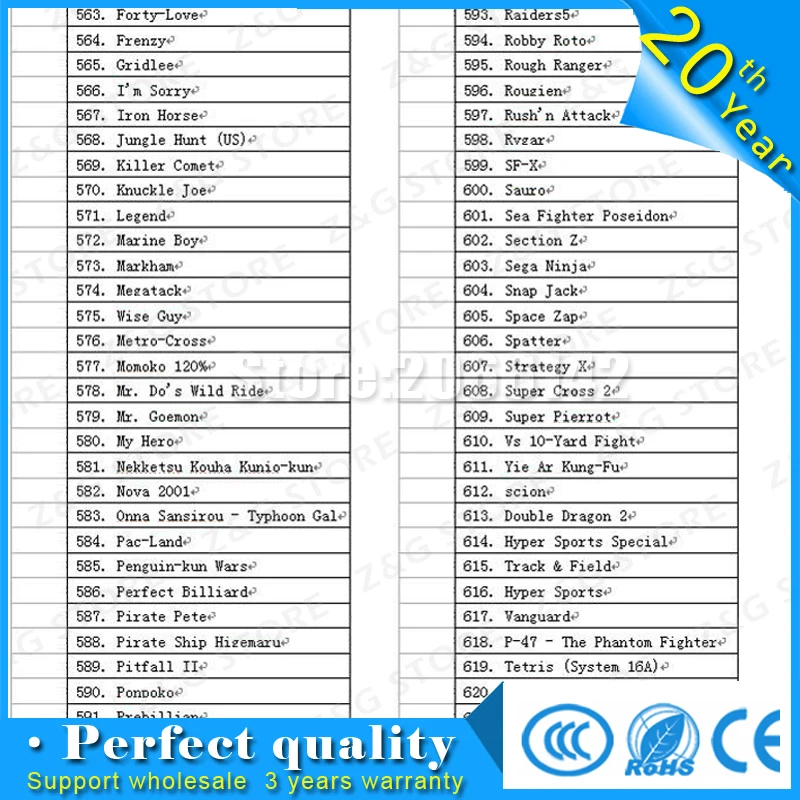 Горячая продажа Игра эльф 619 в 1 Jamma аркадная игра PCB поддержка CGA/VGA выход для