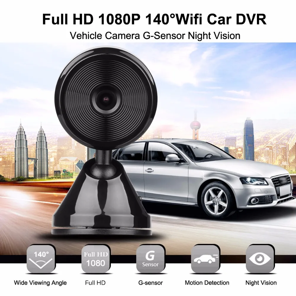 Excelvan WI FI Видеорегистраторы для автомобилей Full HD 1080 P цифрового видео Регистраторы