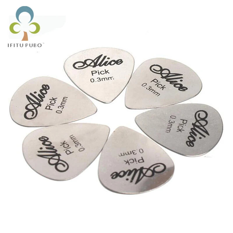 5 шт./лот Alice 0 3 мм медиаторы для гитары Plectrum из нержавеющей стали металлические