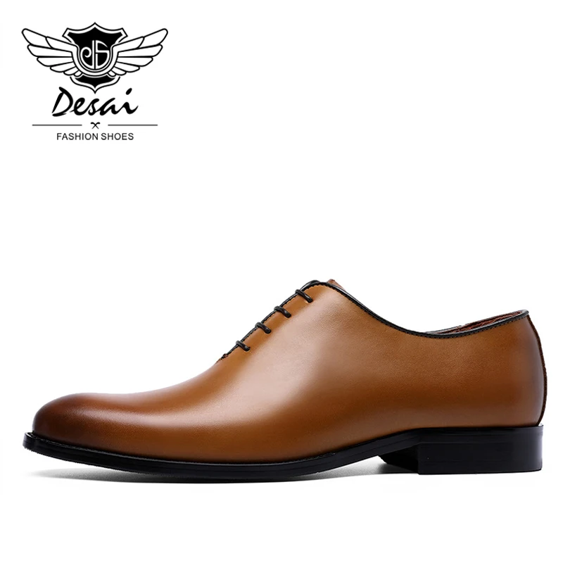 DESAI Brand Men's Business Dress Shoes Comfortable Cow Leather Classic Retro British Style Formal Men EU Size 38-47 | Обувь