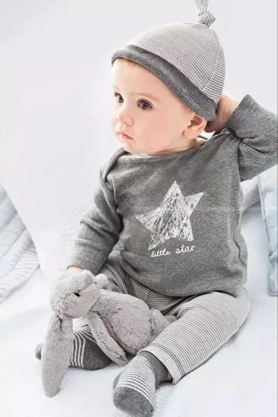 3 шт.! звезда pattern Новорожденного мальчиков осень набор новорожденных девочек