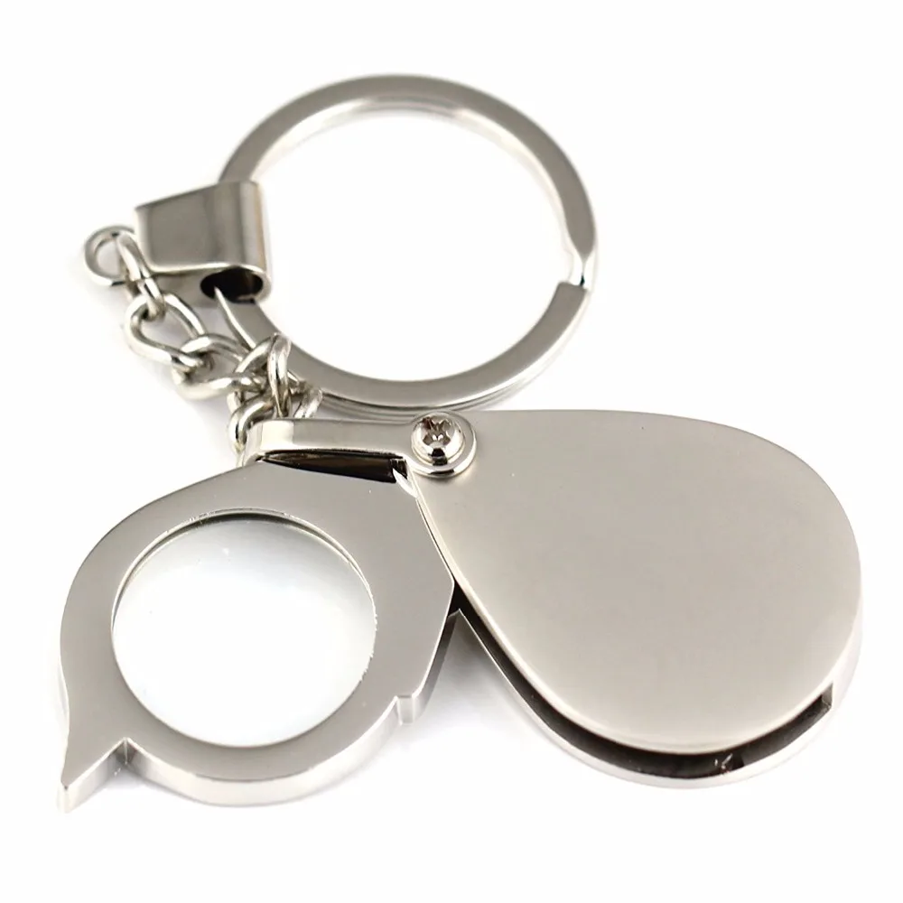 

10X mini magnifier keychain high quality magnifying glass key chain key holder creative portachiavi llaveros