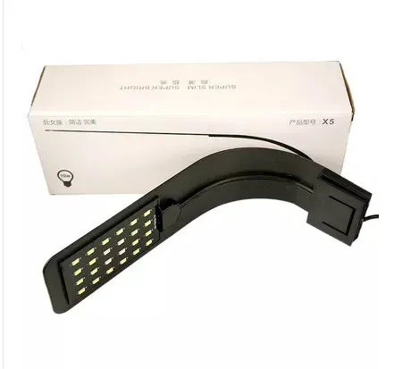 

1PCS Fish tank aquarium ultra-thin LED clip light high brightness energy-saving fish tank blue and white lighting grass