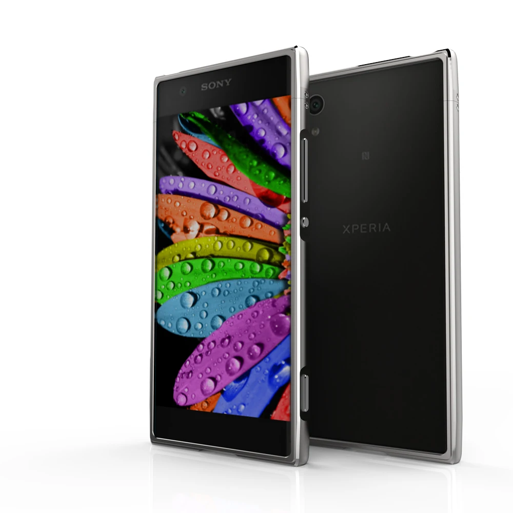 Чехол для sony Xperia XA1 роскошный Ультратонкий алюминиевый бампер для sony Xperia XA1 E5823 5," чехол+ 2 пленки(1 передняя+ 1 задняя - Цвет: Серебристый