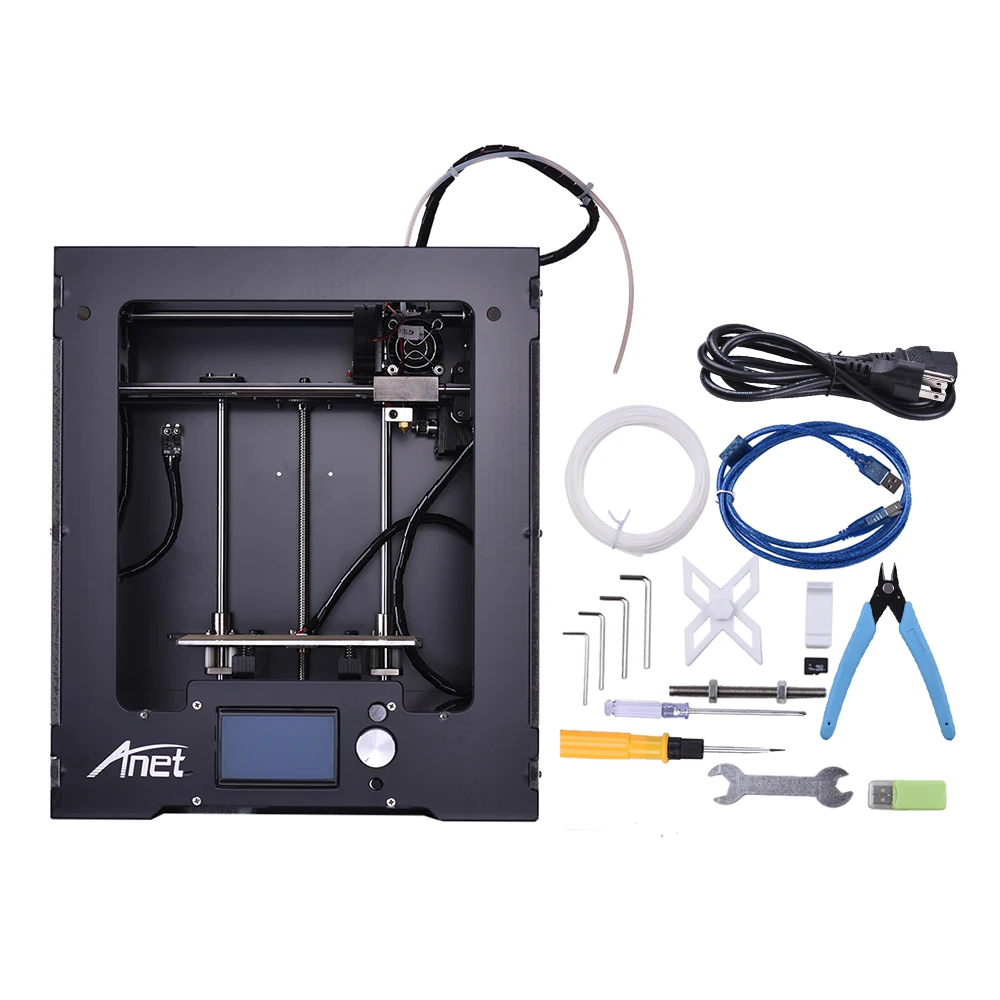 Anet A3-S Собранный настольный 3d принтер алюминиевая пластиковая рама высокоточная полная машина 150*150*150 мм Размер здания