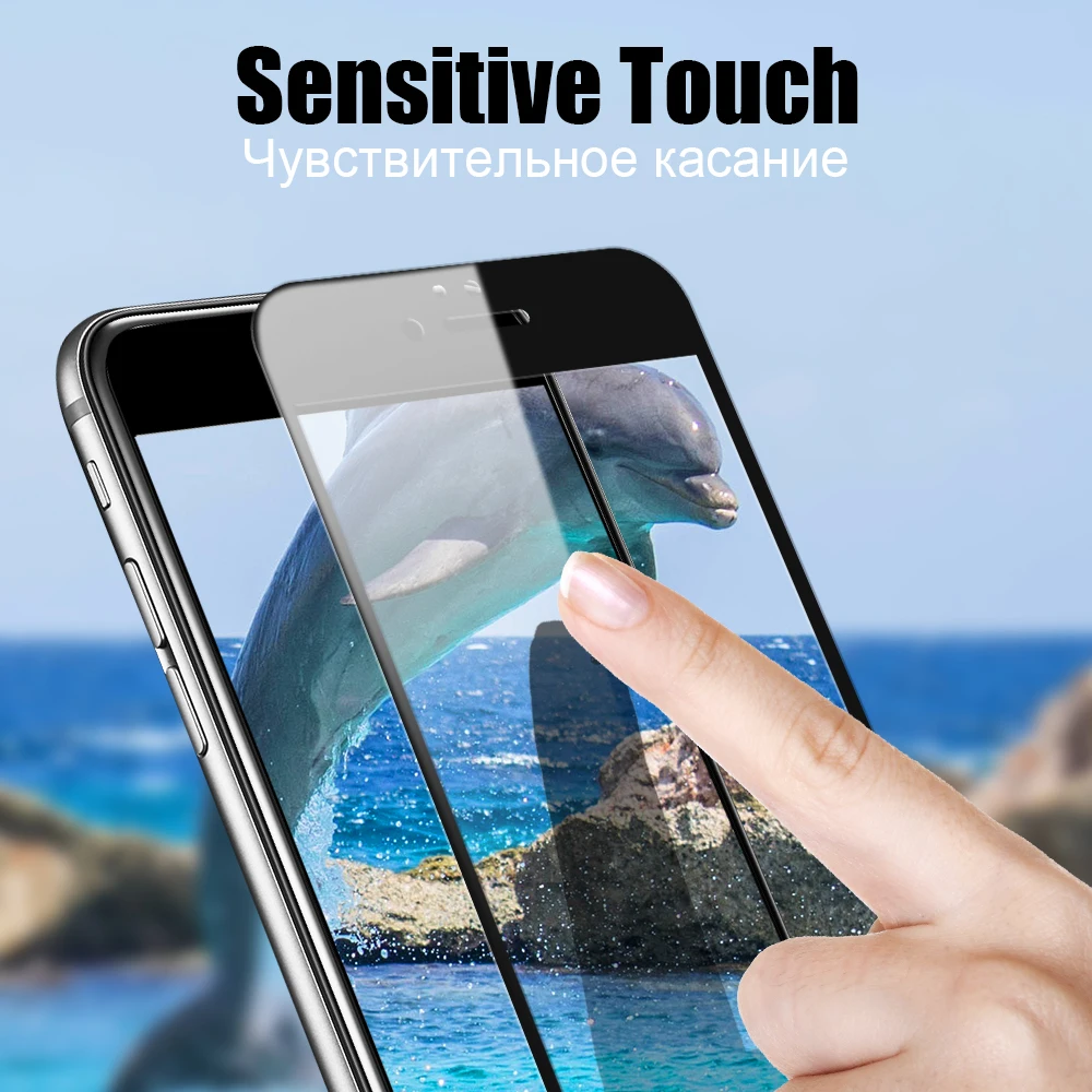 4D закаленное Стекло для iPhone 8 7 plus полное покрытие HD Экран протектор 6 6s плюс