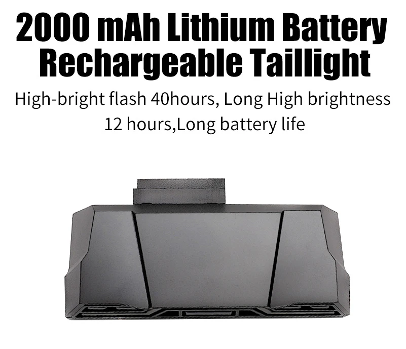 Фсветильник задний велосипедный 2000 мАч 3 цвета|Велосипедная фара| |