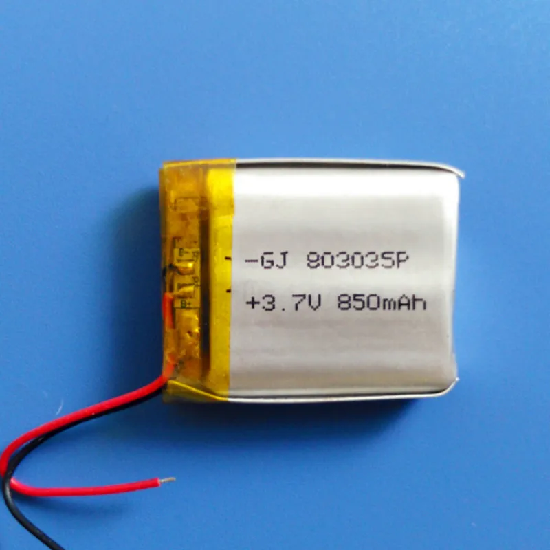 

Free shipping by DHL Fedex 100pcs 3.7V 850mAh 803035 Lithium Polymer Li-Po Rechargeable Battery for LED lights bluetooth speaker