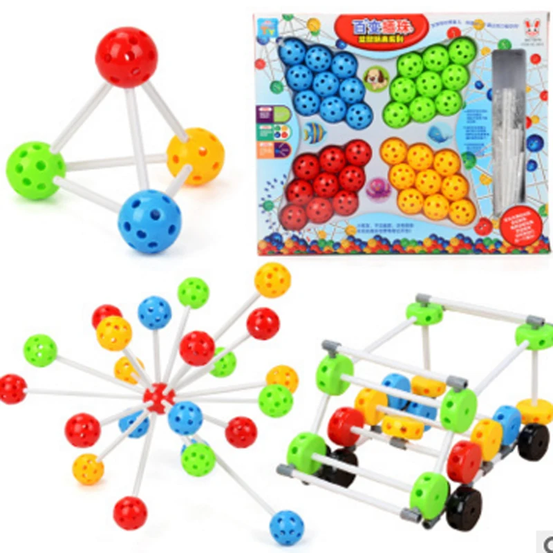 

1set Children Colorful Plastic Beads Match Building Blocks Baby Assembling Learning Toys Children's Educational Toys for Kids